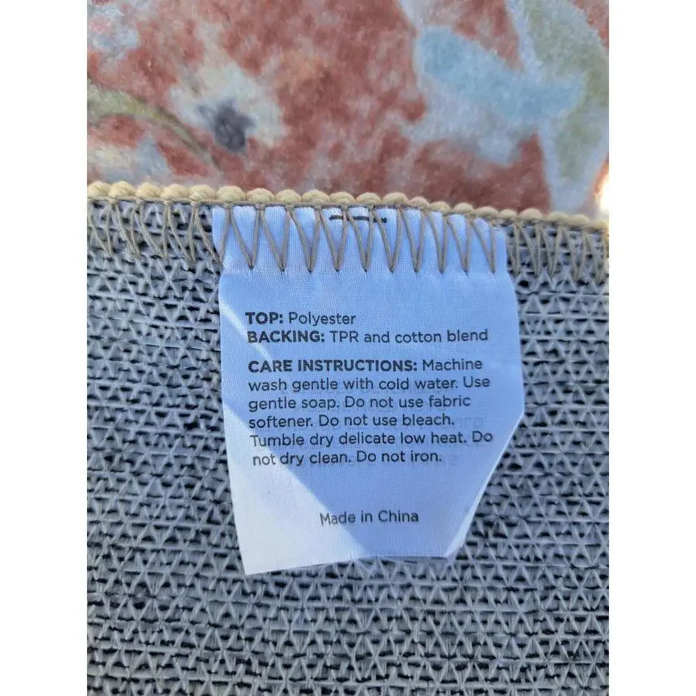 OMERAI PEACH AND GRAY 24 X 72 Inch washable runner